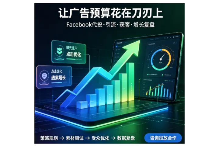 海外广告Facebook投流一站式推广：低成本高效获客全攻略