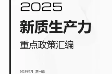 三个皮匠报告：2025年新质生产力中重点政策汇编第一版