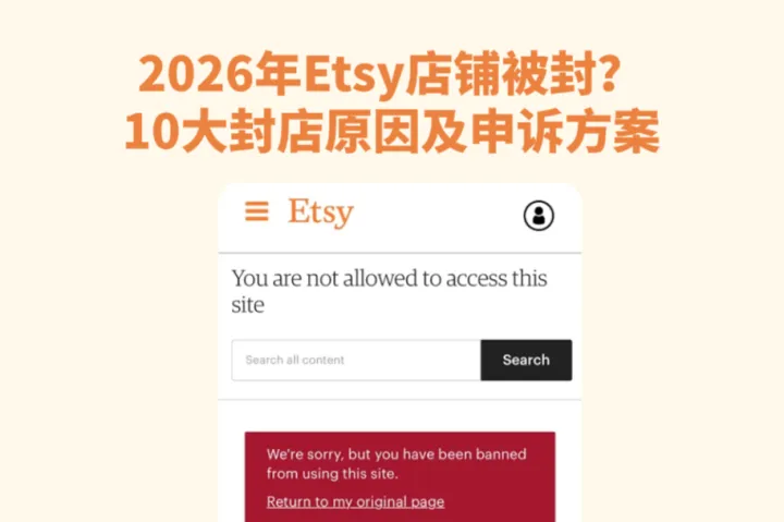 为什么Etsy店铺会被封？2026年10大封店原因及申诉方案
