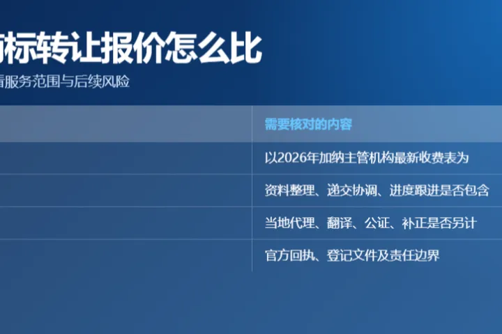 加纳商标转让报价越低越好吗？2026年官方收费和服务范围对比