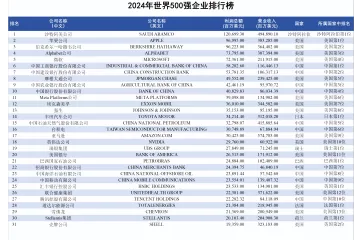 2024年世界500强企业排行榜