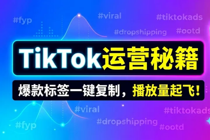 TK运营必看！这个免费工具，3秒帮你找准TikTok爆款标签，有效提升曝光