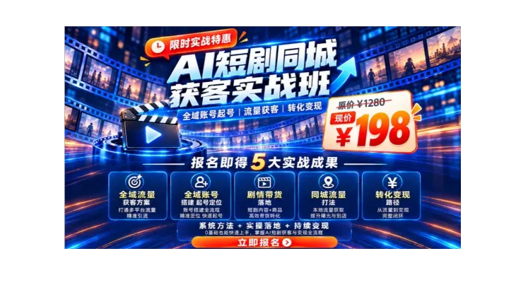 2026 海南AI短剧同城获客实战班
