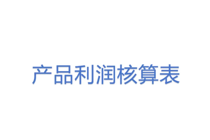 产品利润核算表