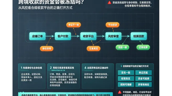 跨境收款的资金会被冻结吗？从风控看合规收款平台的正确打开方式
