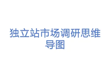 独立站市场调研思维导图