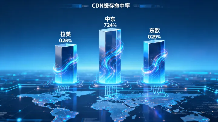 Yiyingbao 安全与性能架构中，CDN边缘节点在拉美、中东、东欧三地的缓存命中率分别是多少？