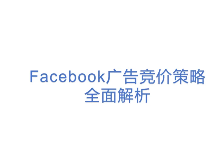 Facebook广告竞价策略<em>全面</em><em>解析</em>