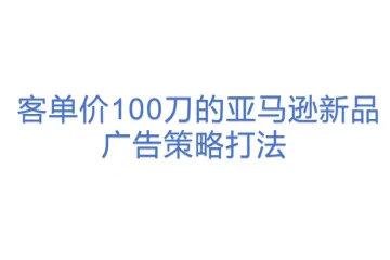  客单价100刀的亚马逊新品广告策略打法