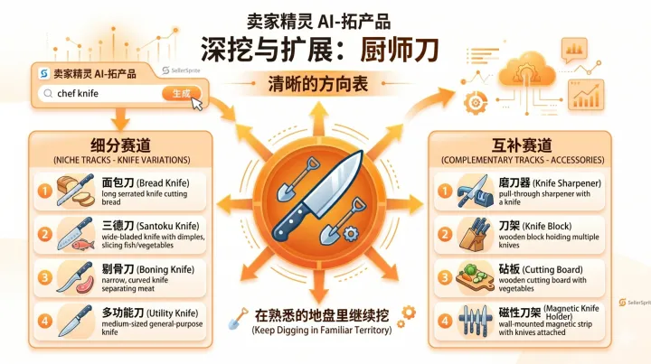 从一个产品拓出50个方向？亚马逊卖家的AI选品新玩法来了