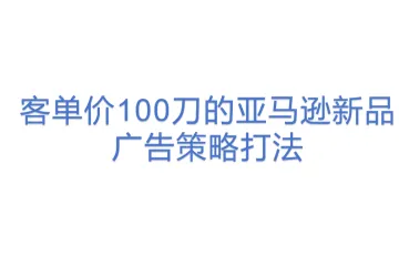 客单价100刀的亚马逊新品广告策略打法