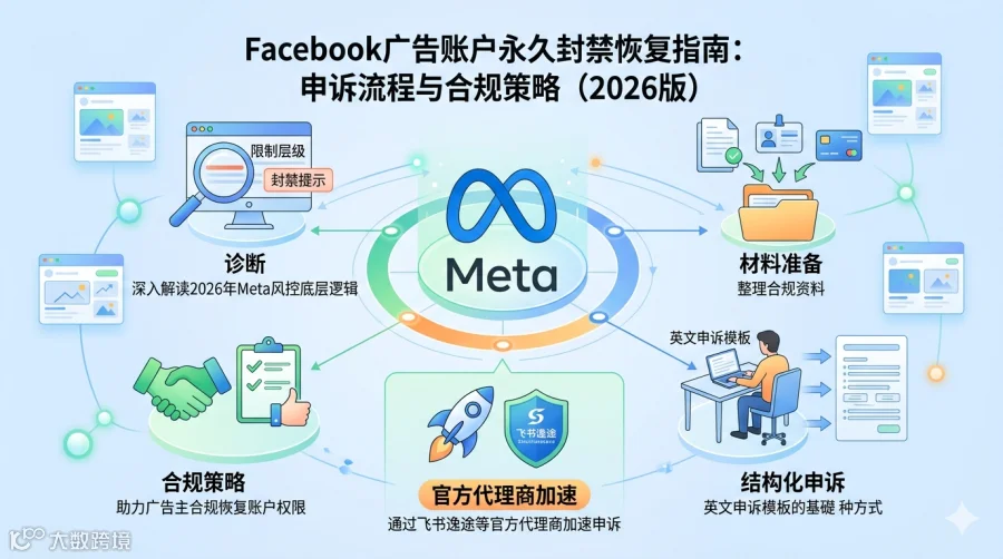 Facebook广告户被永久封禁怎么破?