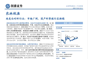 农林牧渔行业深度南美白对虾行业市场广阔国产虾养殖行至渐稳
