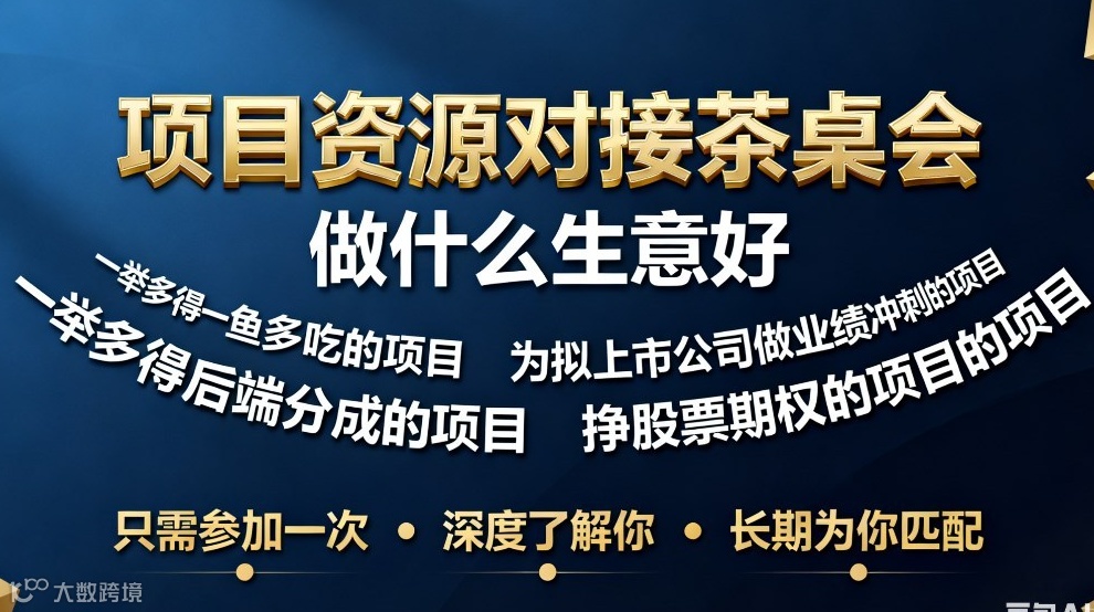 项目资源对接会（下午茶桌会、具体日期需要预约）