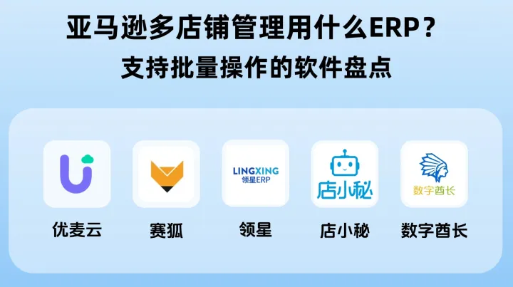 亚马逊多店铺管理用什么ERP？支持批量操作的软件盘点