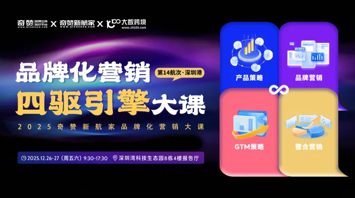 品牌化出海营销四驱引擎大课【产品策略×品牌营销×GTM策略×整合营销】2025奇赞新航家大课-深圳港