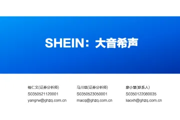 快时尚跨境电商行业SHEIN：大音希声