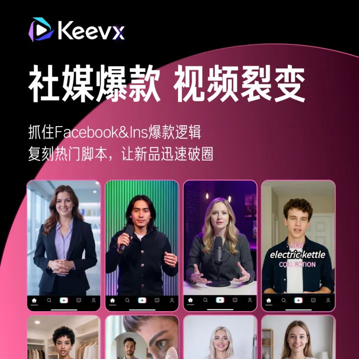 【Keevx】全球視頻創作者的AI視頻引擎