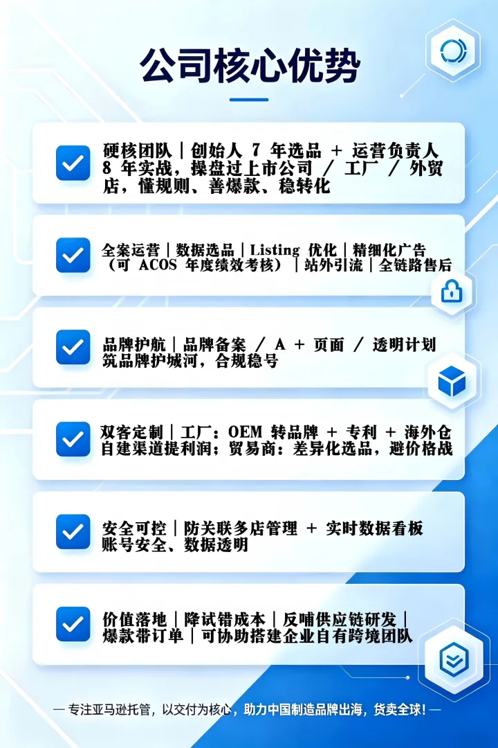 品牌出海|亚马逊托管运营服务