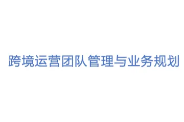 跨境运营团队管理与业务规划