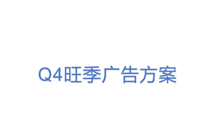 Q4旺季广告<em>方案</em>
