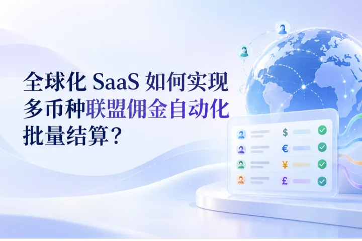 全球化 SaaS 如何实现多币种联盟佣金自动化批量结算？