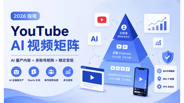 2026 YouTube AI 视频矩阵全套运营方法