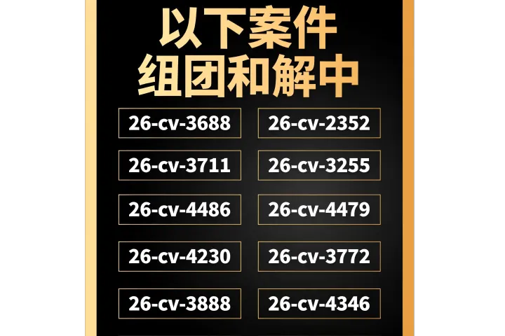 TRO以下案件组团和解中