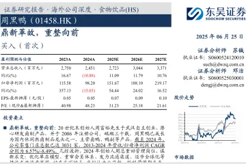 周黑鸭-港股公司研究报告-鼎新革故重整向前