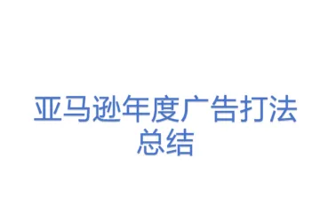 亚马逊年度广告打法总结