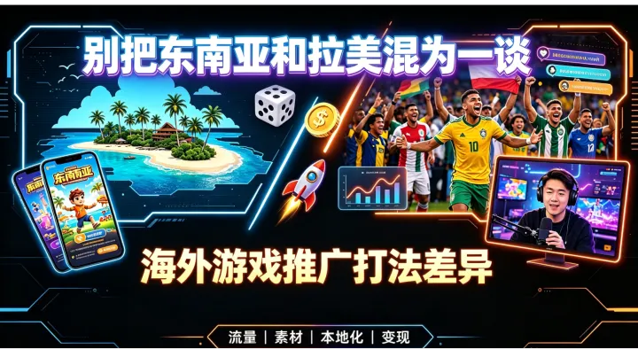 东南亚 vs 拉美：海外游戏推广打法完全不一样？最核心的差异总结