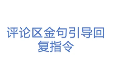 评论区金句引导回复指令