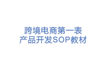 跨境电商第一表---产品开发SOP教材(28)