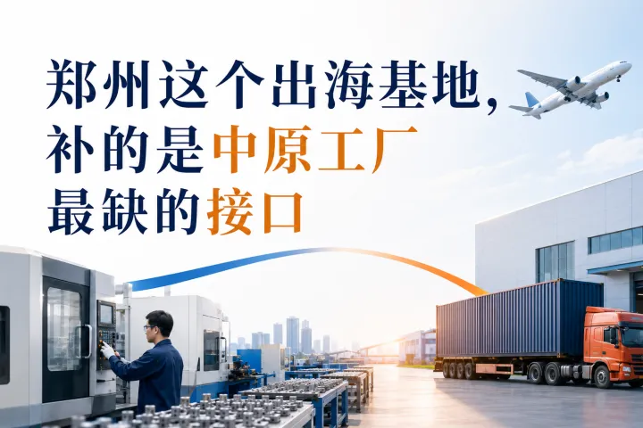 郑州这个出海基地，补的是中原工厂最缺的接口