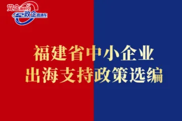 福建省工信厅：2025福建省中小企业出海支持政策选编