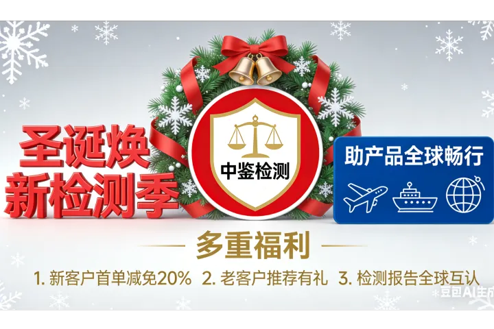 深圳中鉴检测公司圣诞多重福利，助您产品全球畅行