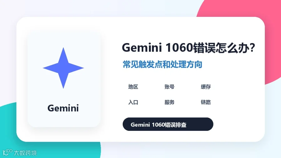 Gemini 1060 error频繁出现?先看这5类原因