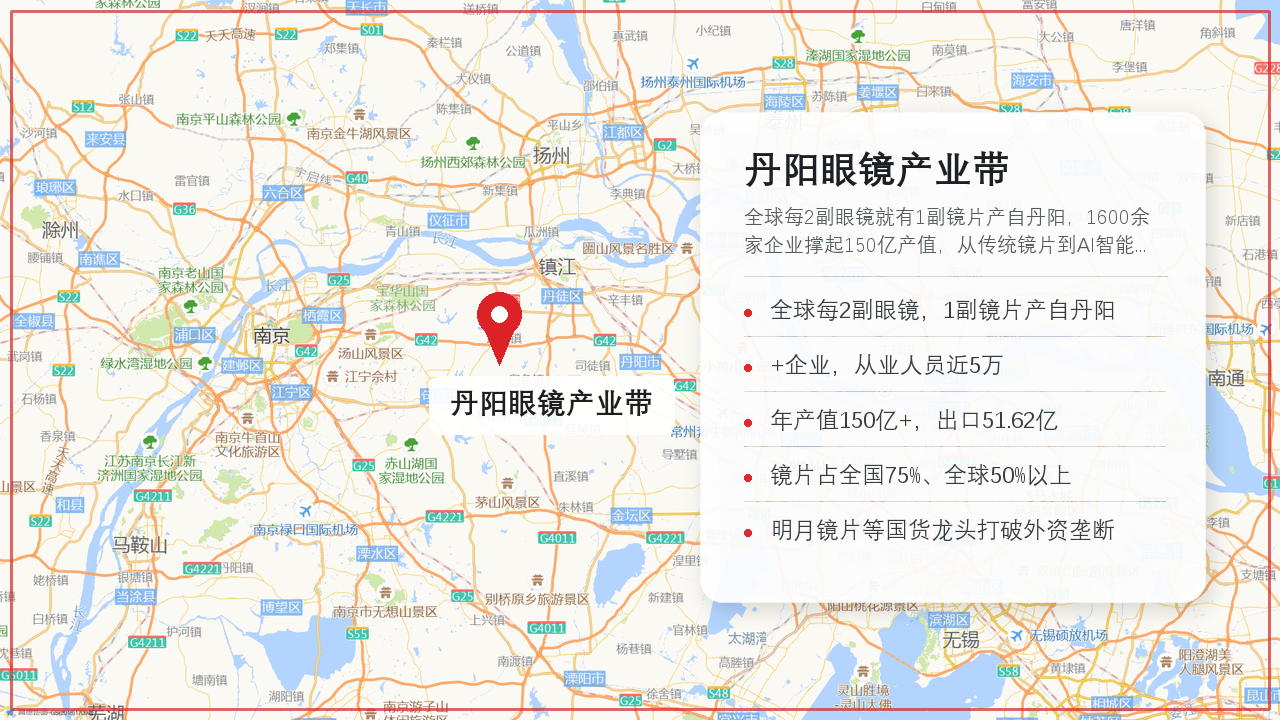 丹阳眼镜镜片产业带