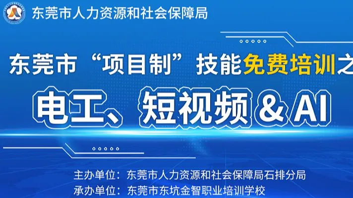 25<em>年</em>石排镇“电工、短<em>视频</em>＆AI人工智能”免费培训