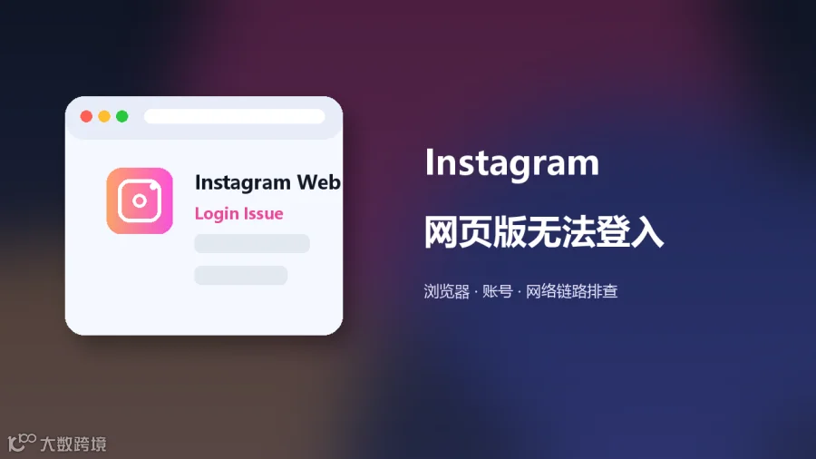Instagram网页版无法登入