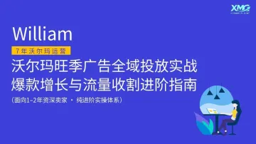 XmG跨境老板课(沃尔玛广告全域投放实战)