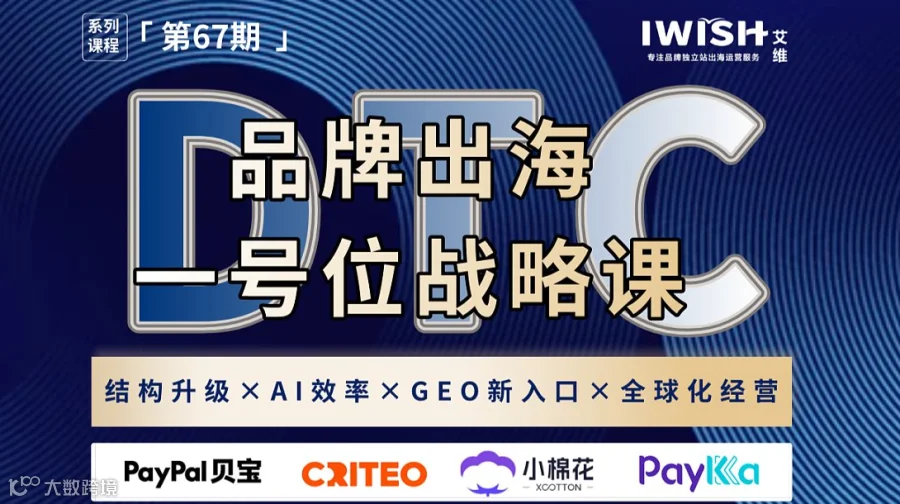 品牌出海DTC一号位领航战略丨AI+整合营销，一号位增长必修课-深圳站（第67期）