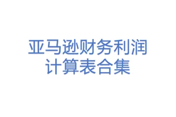 亚马逊财务利润计算表合集