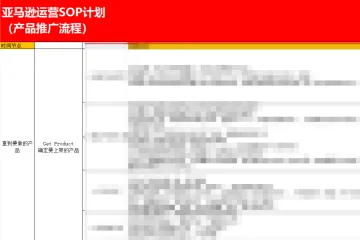 亚马逊运营SOP计划表