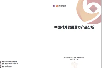 长江产业发展研究院2025中国对外贸易潜力产品分析报告159页