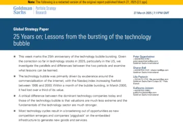 高盛：2025科技泡沫破裂25周年经验与教训报告英文版
