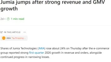 Jumia Q1财报炸裂！营收大涨39%，中国卖家销量狂飙87%，非洲电商迎来爆发前夜？