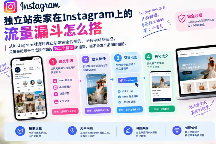 独立站卖家在Instagram上的流量漏斗怎么搭