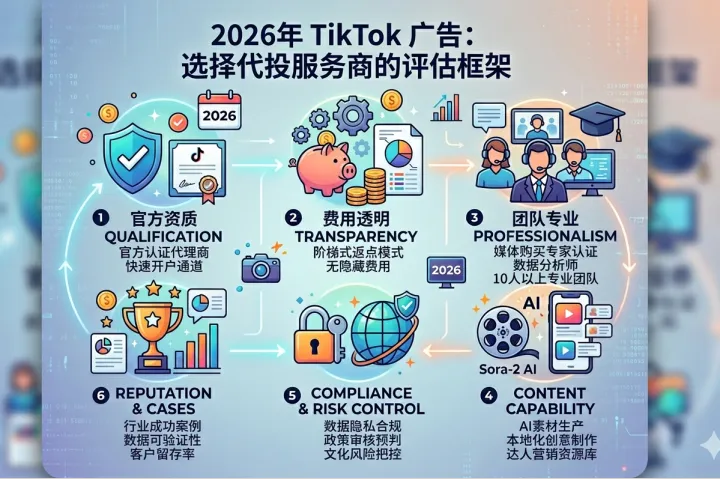 2026 TikTok广告代投服务商怎么选？六大标准筛选指南+5家推荐
