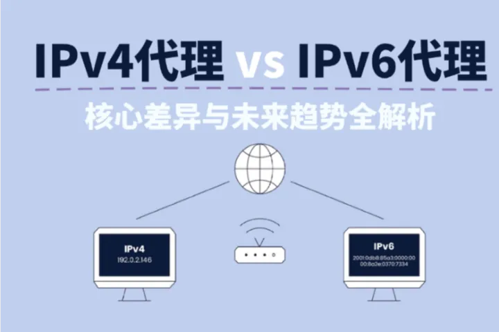 IPv4代理 vs IPv6代理：核心差异与未来趋势全解析